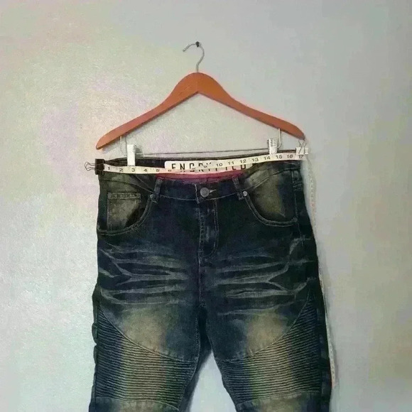 Encrypted Distressed Denim Jeans size W 34 L 32 - Picture 11 of 15